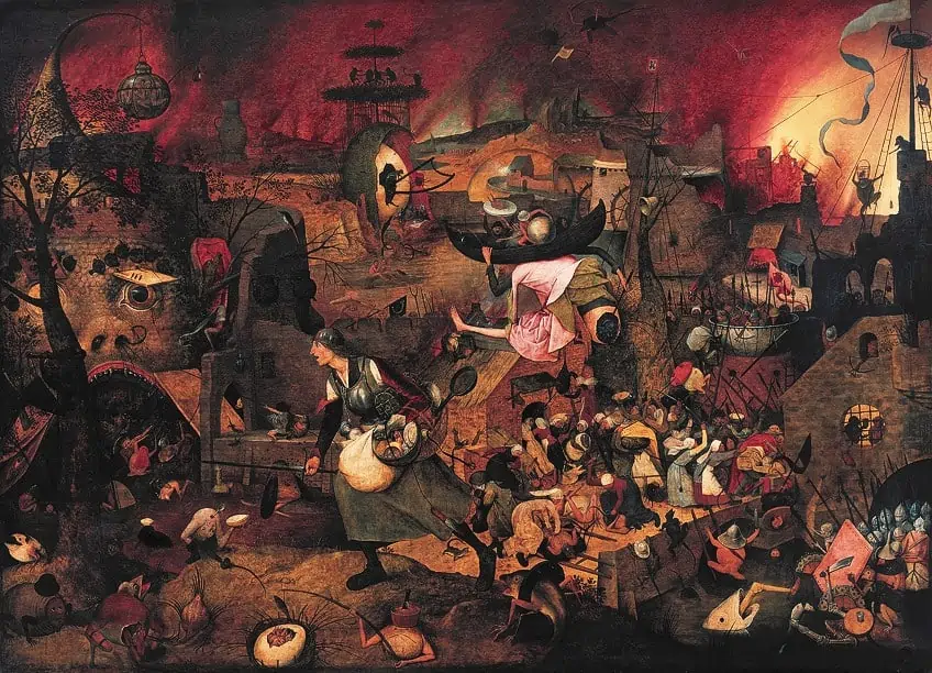 Pieter Bruegel the Elder's Dulle Griet illustrating the cultural imagination of evil and chaos