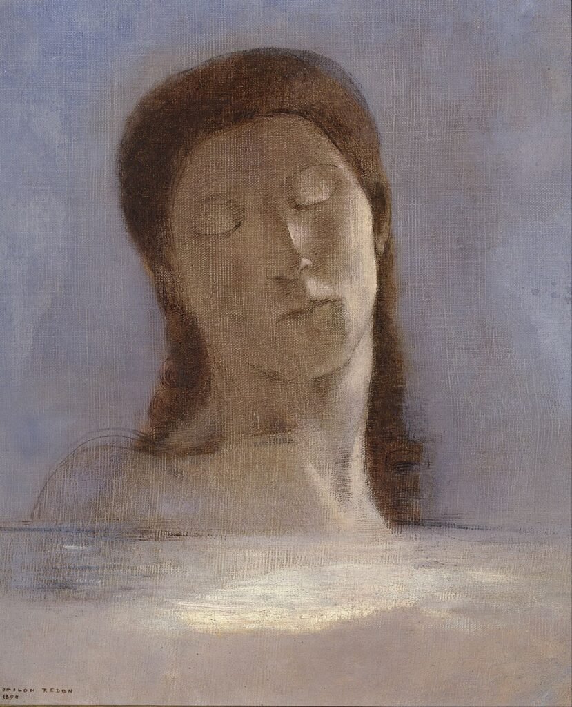 Closed Eyes by Odilon Redon, 1890