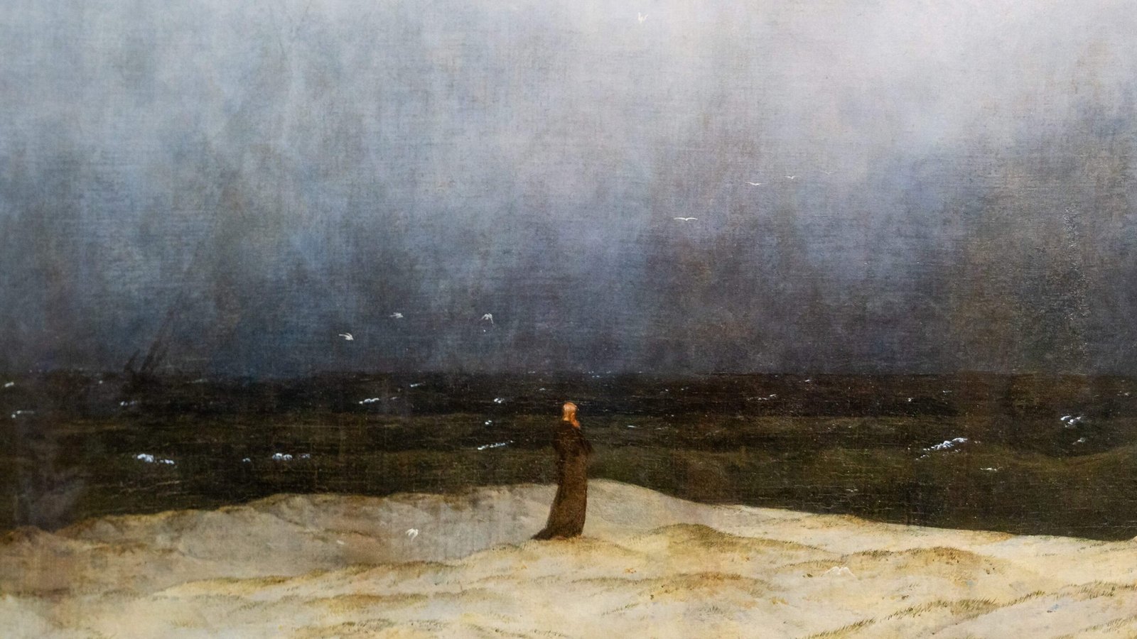 The Monk by the Sea by Caspar David Friedrich, illustrating solitude and contemplation